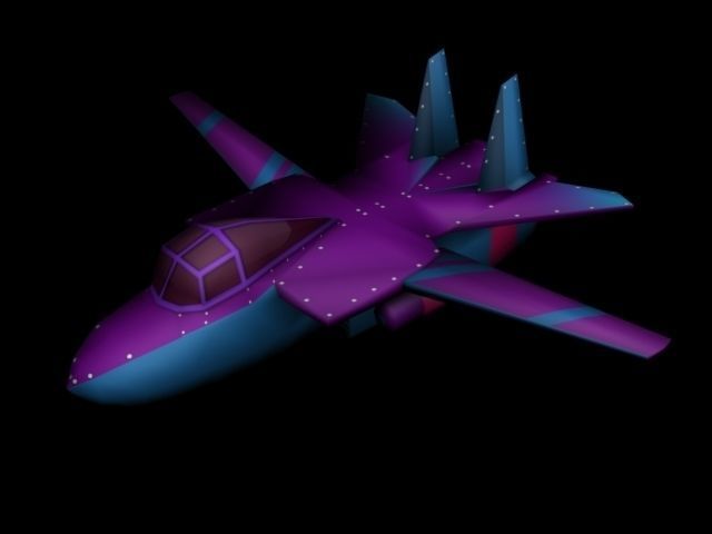 Big Toon Airplanes Low-poly 3D model_13