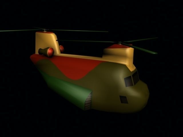 Big Toon Airplanes Low-poly 3D model_12