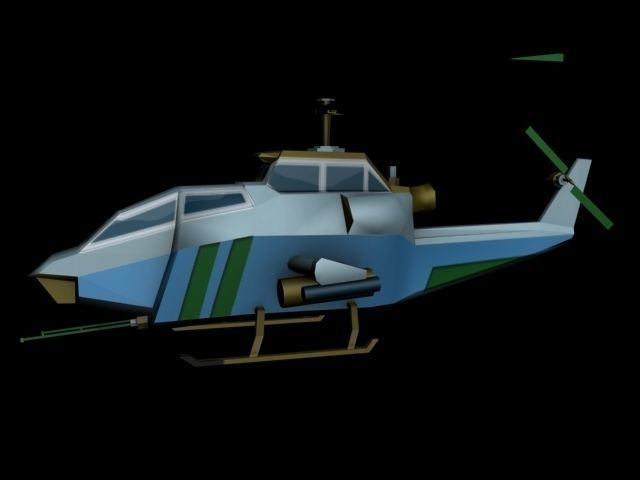Big Toon Airplanes Low-poly 3D model_8