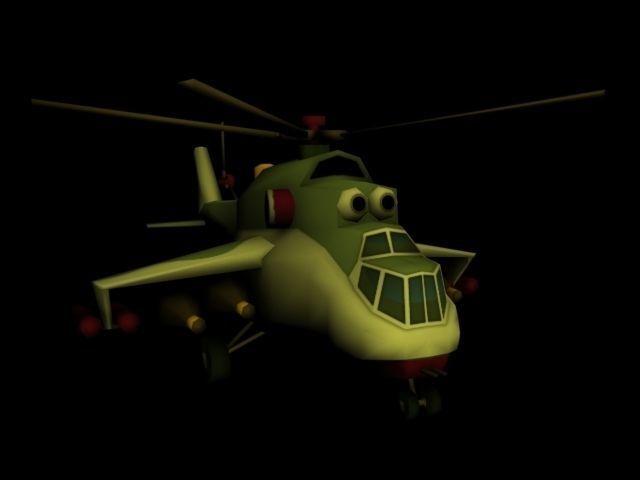 Big Toon Airplanes Low-poly 3D model_20
