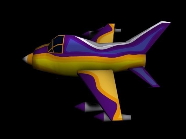 Big Toon Airplanes Low-poly 3D model_21