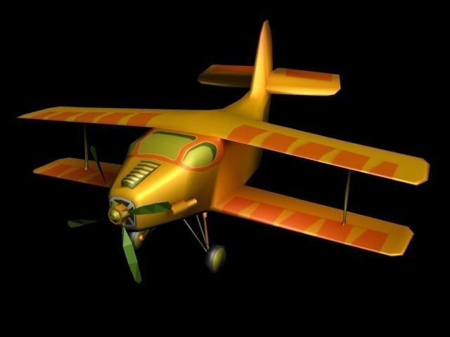 Big Toon Airplanes Low-poly 3D model_3