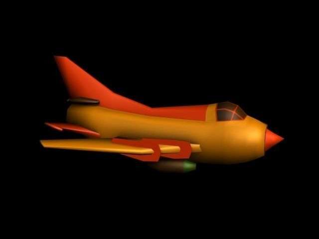 Big Toon Airplanes Low-poly 3D model_25
