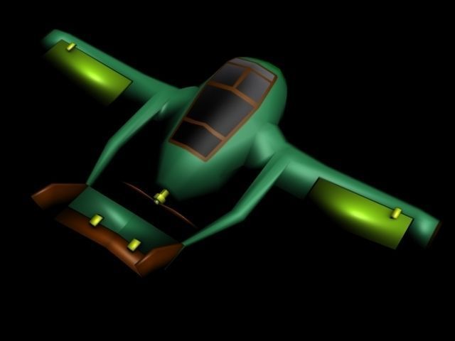 Big Toon Airplanes Low-poly 3D model_15