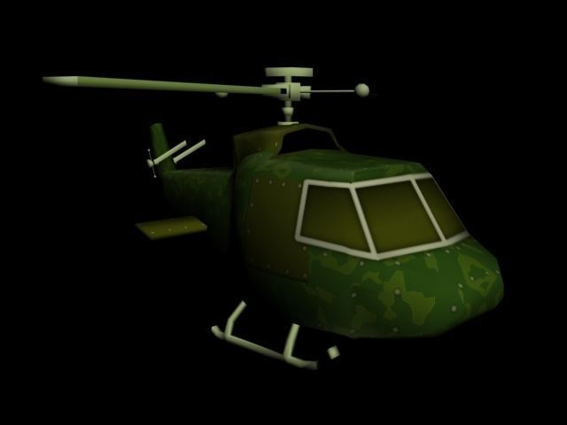 Big Toon Airplanes Low-poly 3D model_26