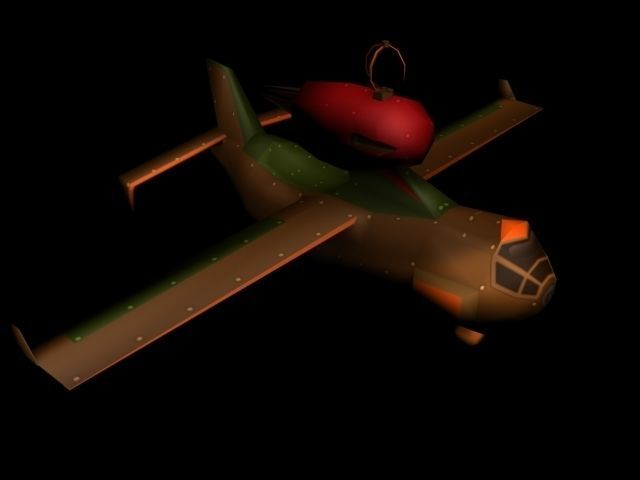 Big Toon Airplanes Low-poly 3D model_23