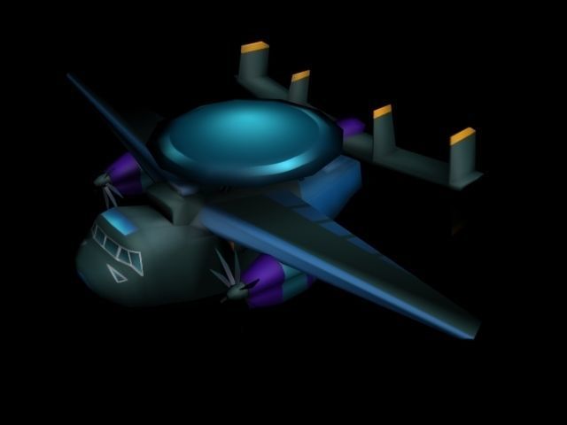 Big Toon Airplanes Low-poly 3D model_16