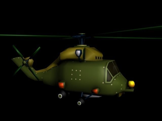 Big Toon Airplanes Low-poly 3D model_24