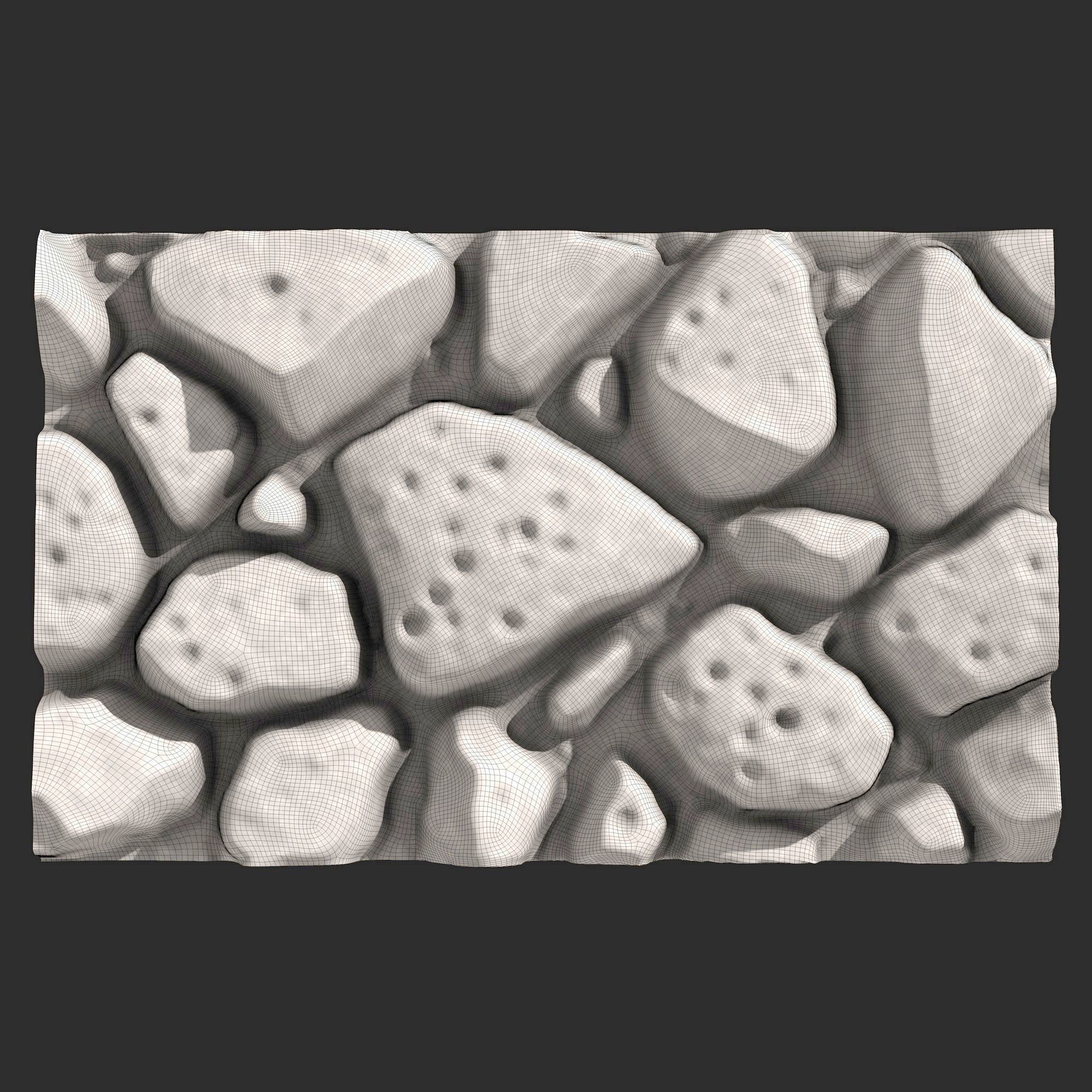 Stone Wall 001 3D print model_5