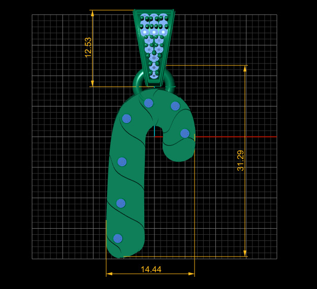 Arabic calligraphy pendant 3D printable model   3D print model_3