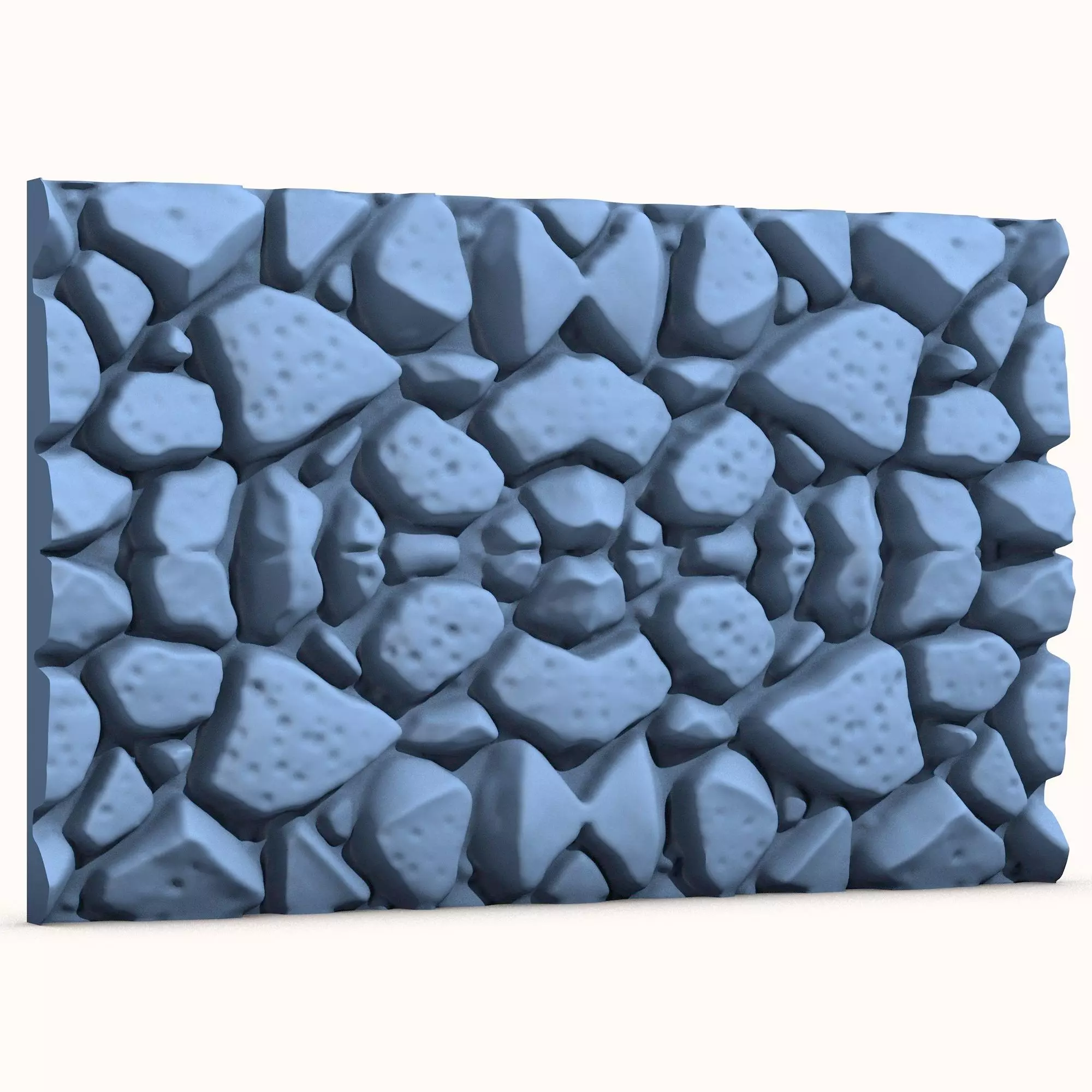 Seamless Weathered Castle Stone Wall Prop 3D print model