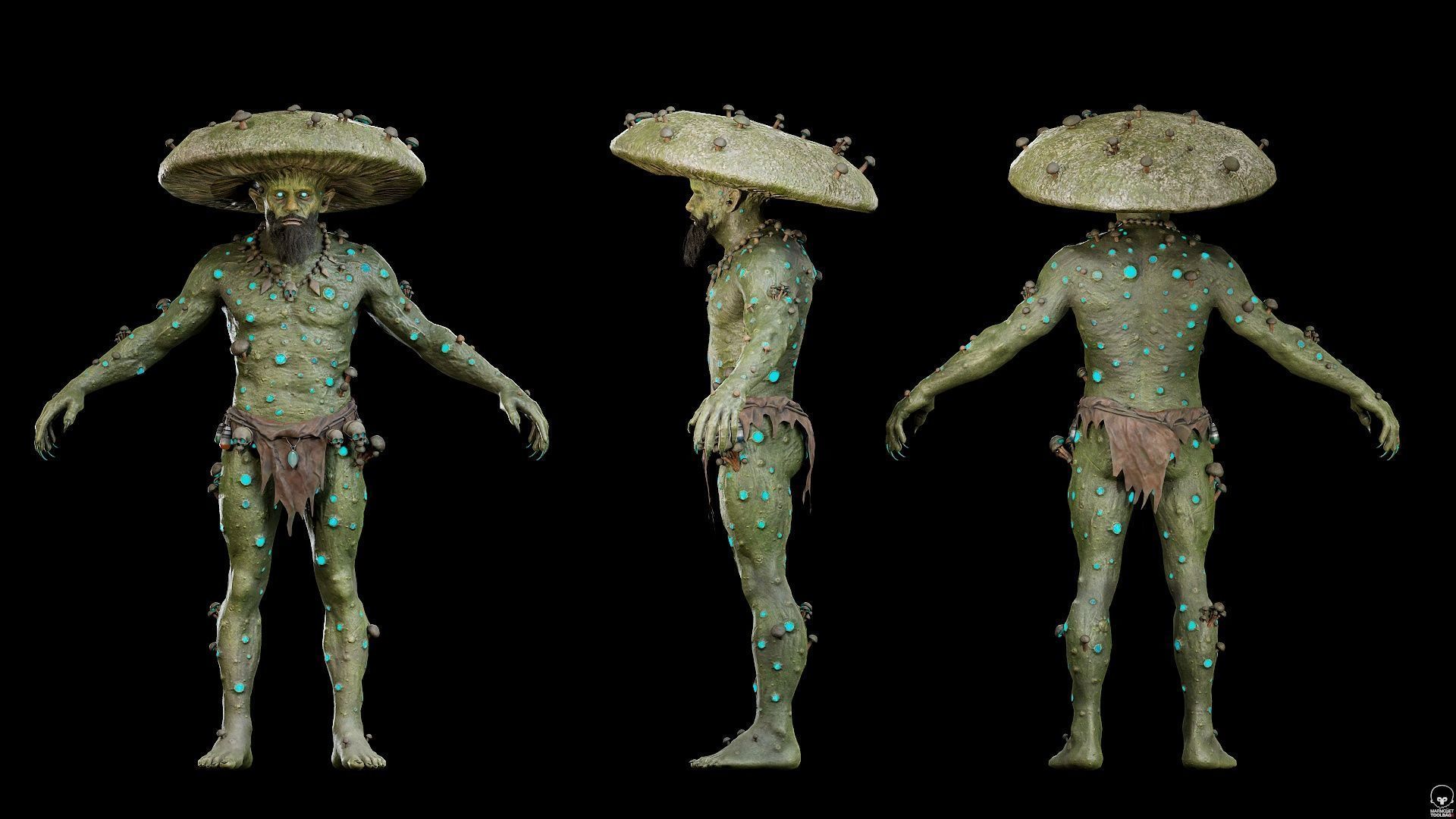 Fungal Monster Low-poly 3D model_8