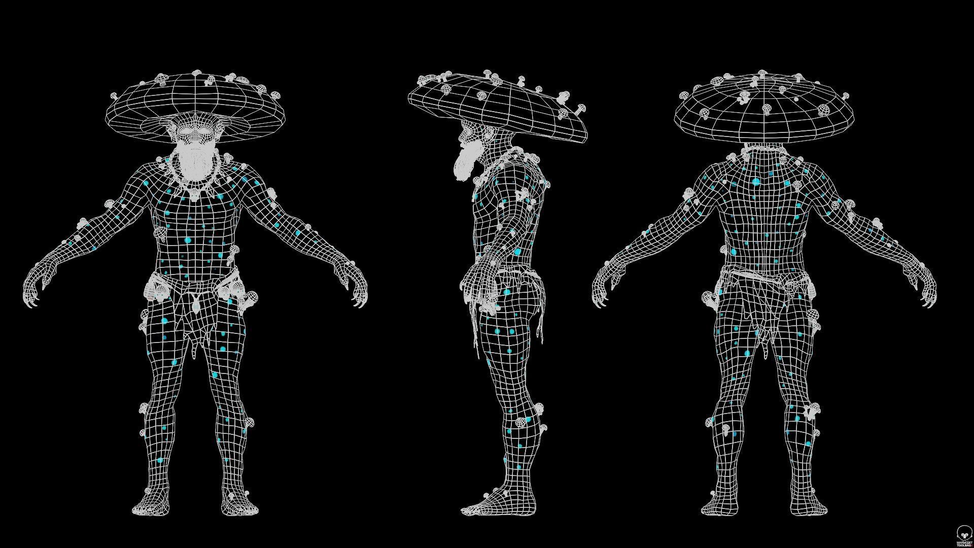 Fungal Monster Low-poly 3D model_9