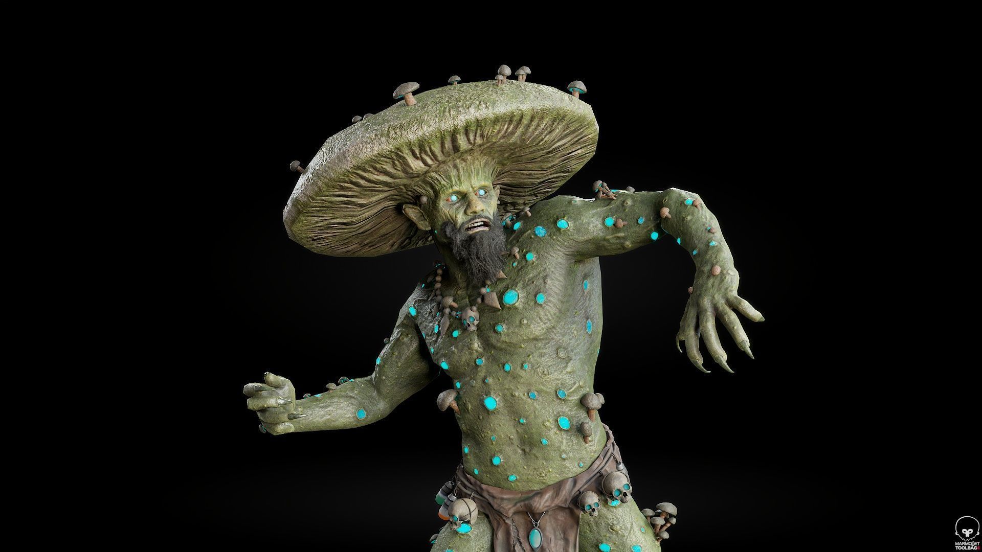 Fungal Monster Low-poly 3D model_16