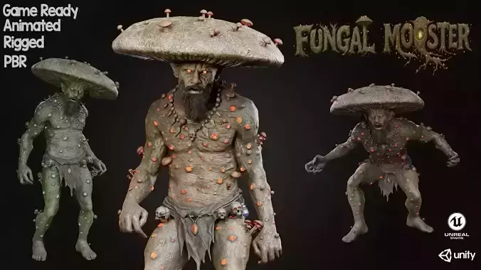 Fungal Monster Low-poly 3D model