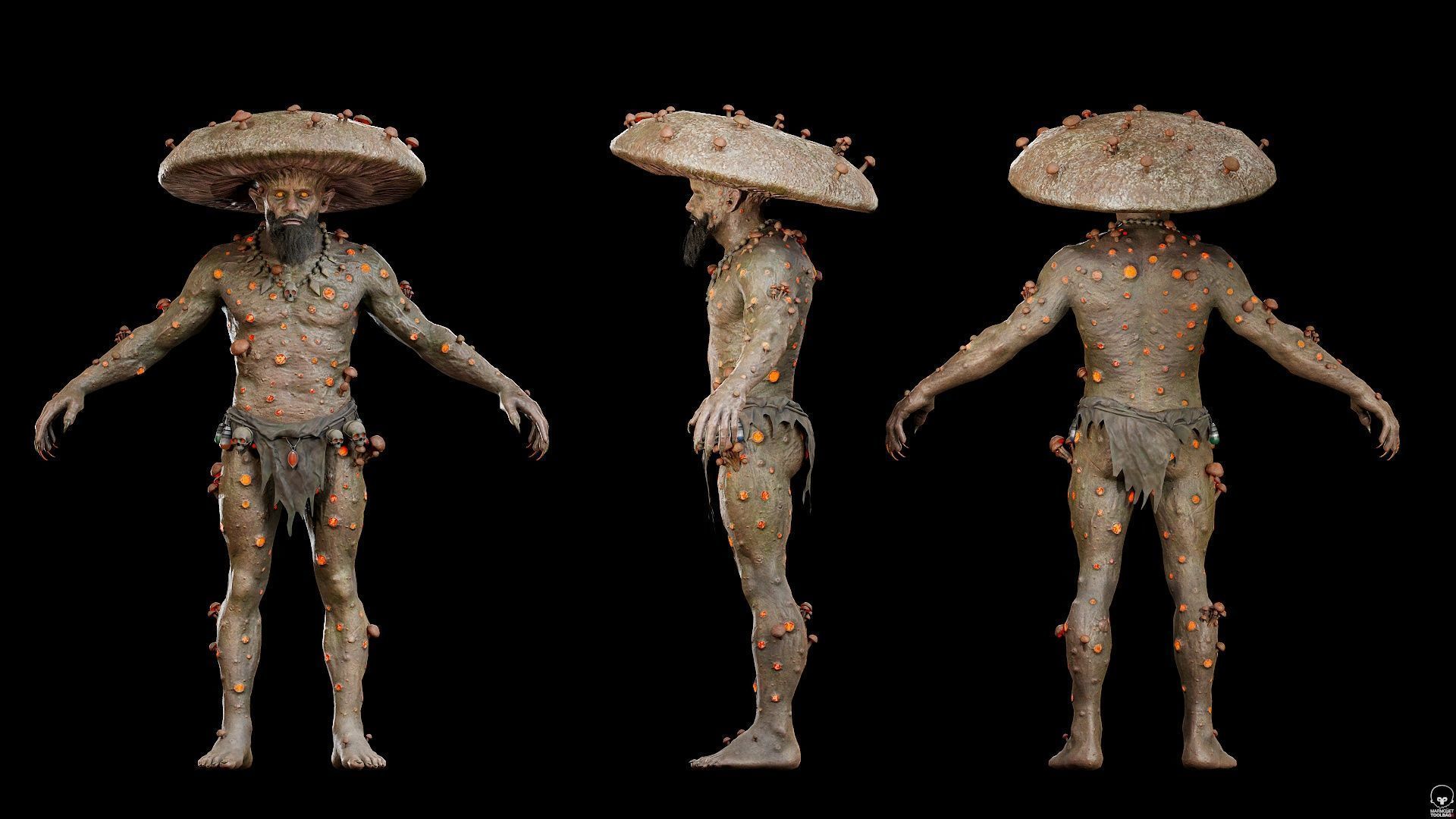 Fungal Monster Low-poly 3D model_7