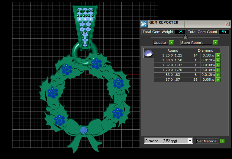 holiday wreath pendant 3D printable model 3D print model_3