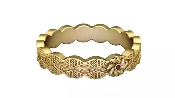 designer gold ring  3D printable model   3D print model