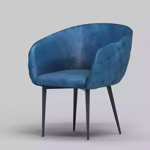 Tufted Chair Low-poly 3D model