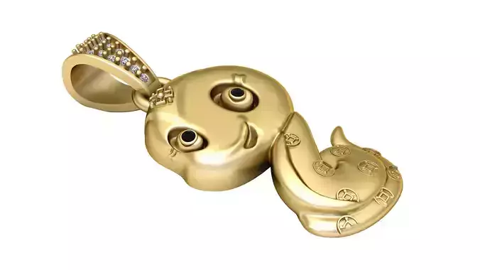 octopus pendant  3D printable model 