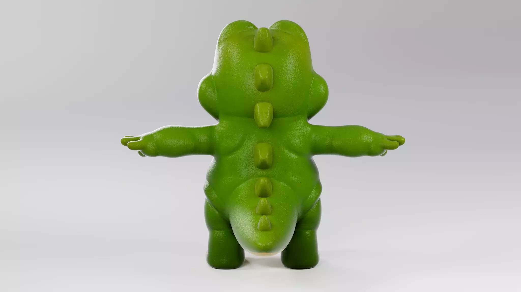 Cartoon Crocodile Low-poly 3D model_4