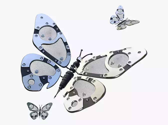 Mechanical Cyber Butterfly M1 3D model