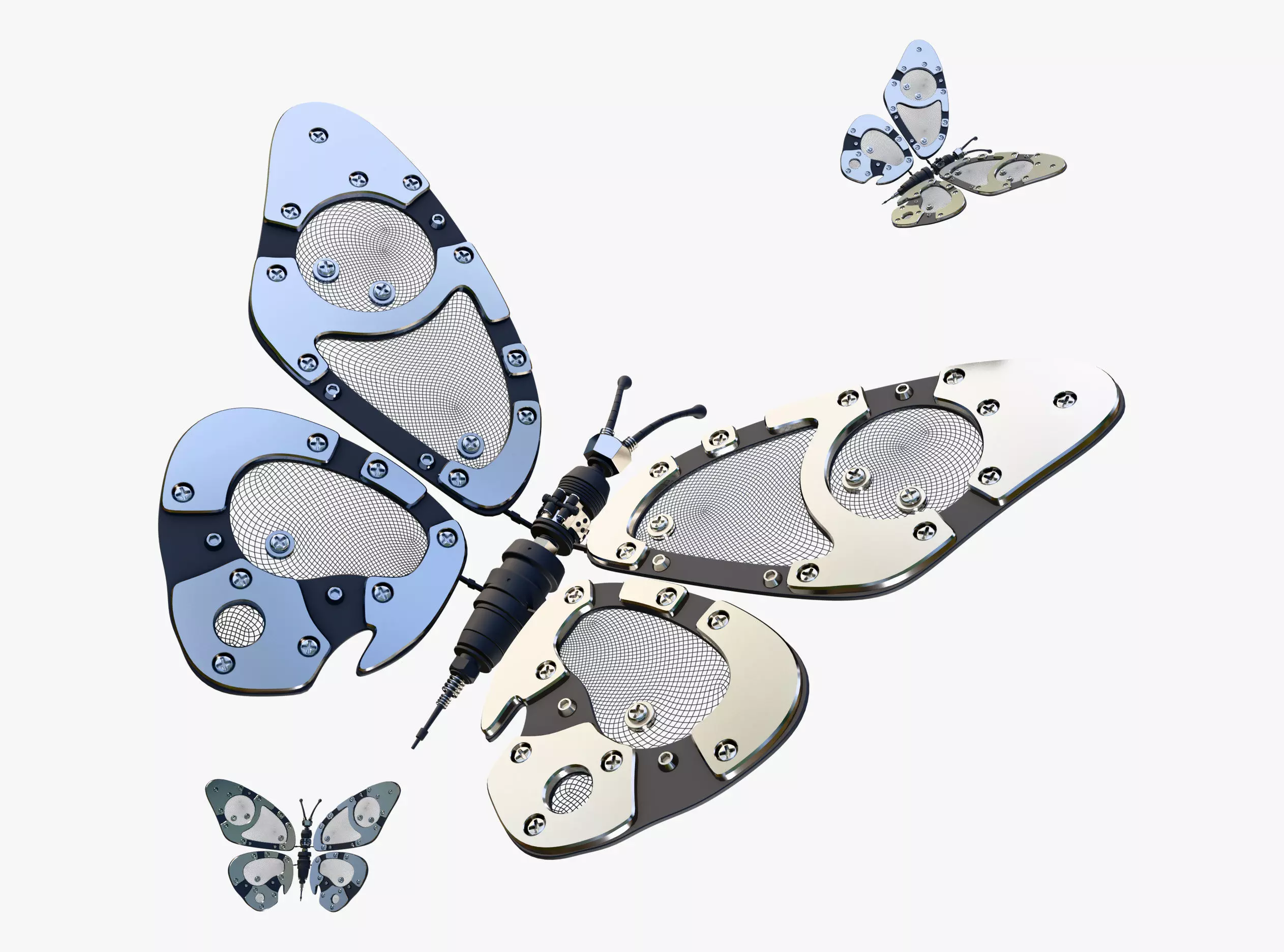 Mechanical Cyber Butterfly M1 3D model_0