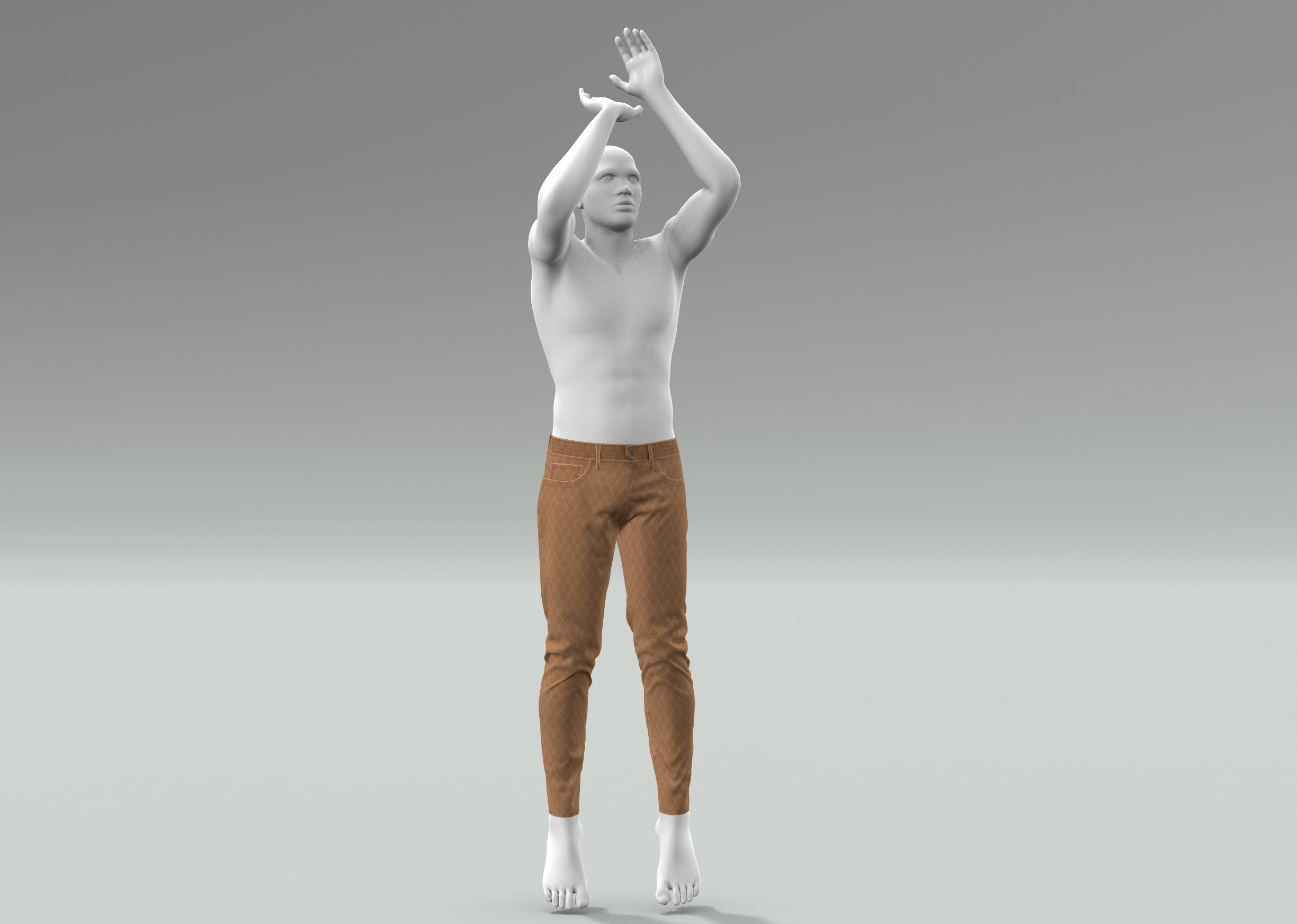 Denim Pant for Men PBR Low-poly Low-poly 3D model_17