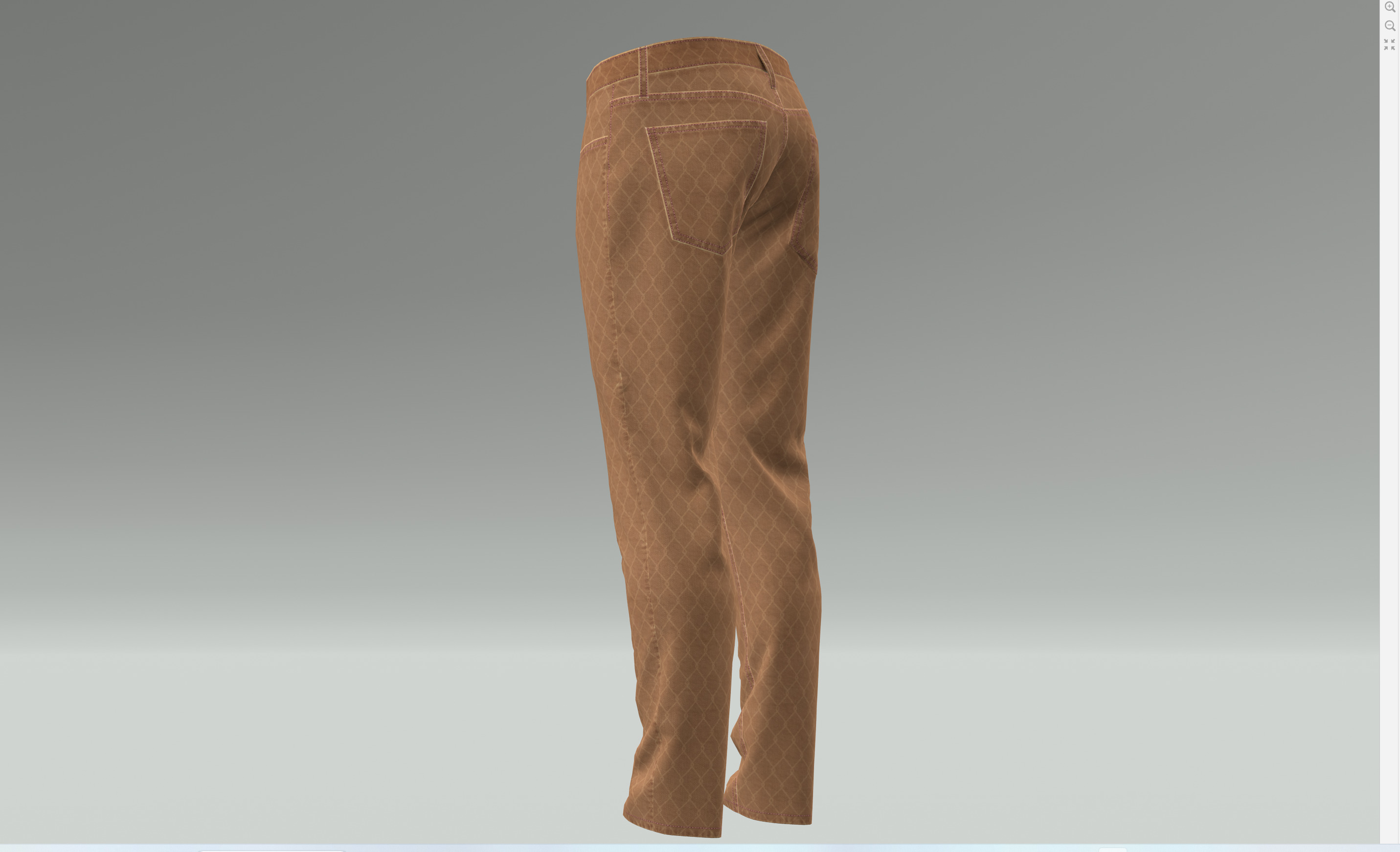 Denim Pant for Men PBR Low-poly Low-poly 3D model_23