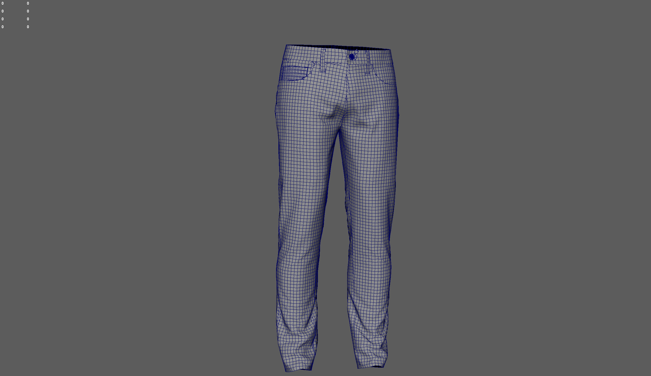 Denim Pant for Men PBR Low-poly Low-poly 3D model_8