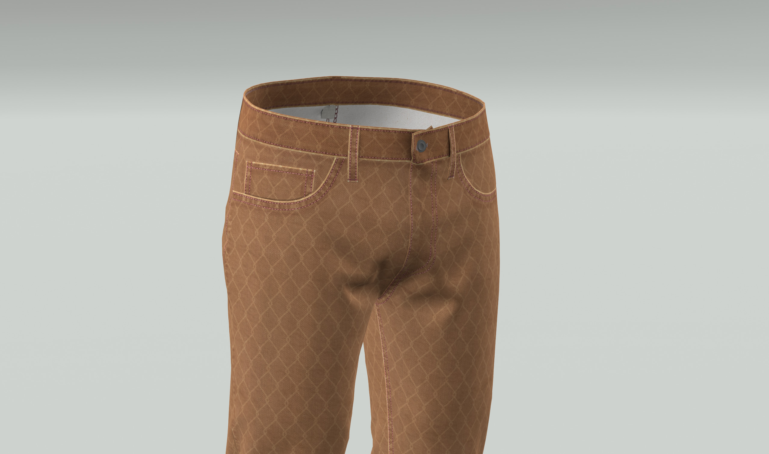 Denim Pant for Men PBR Low-poly Low-poly 3D model_19