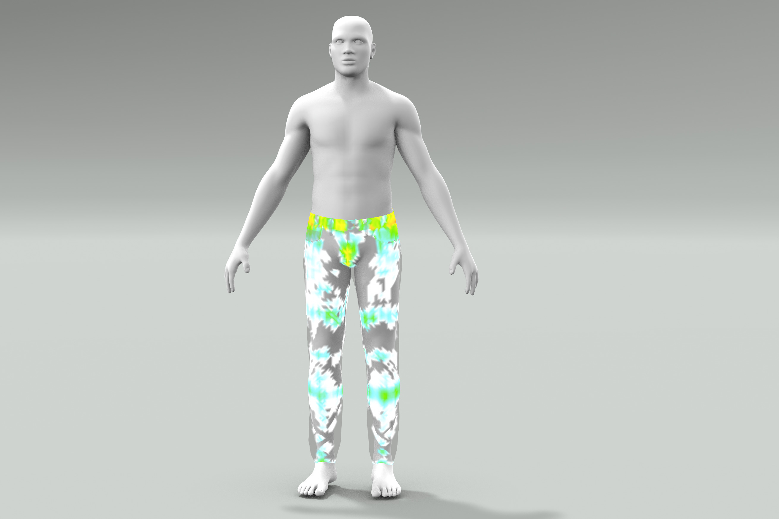 Denim Pant for Men PBR Low-poly Low-poly 3D model_21