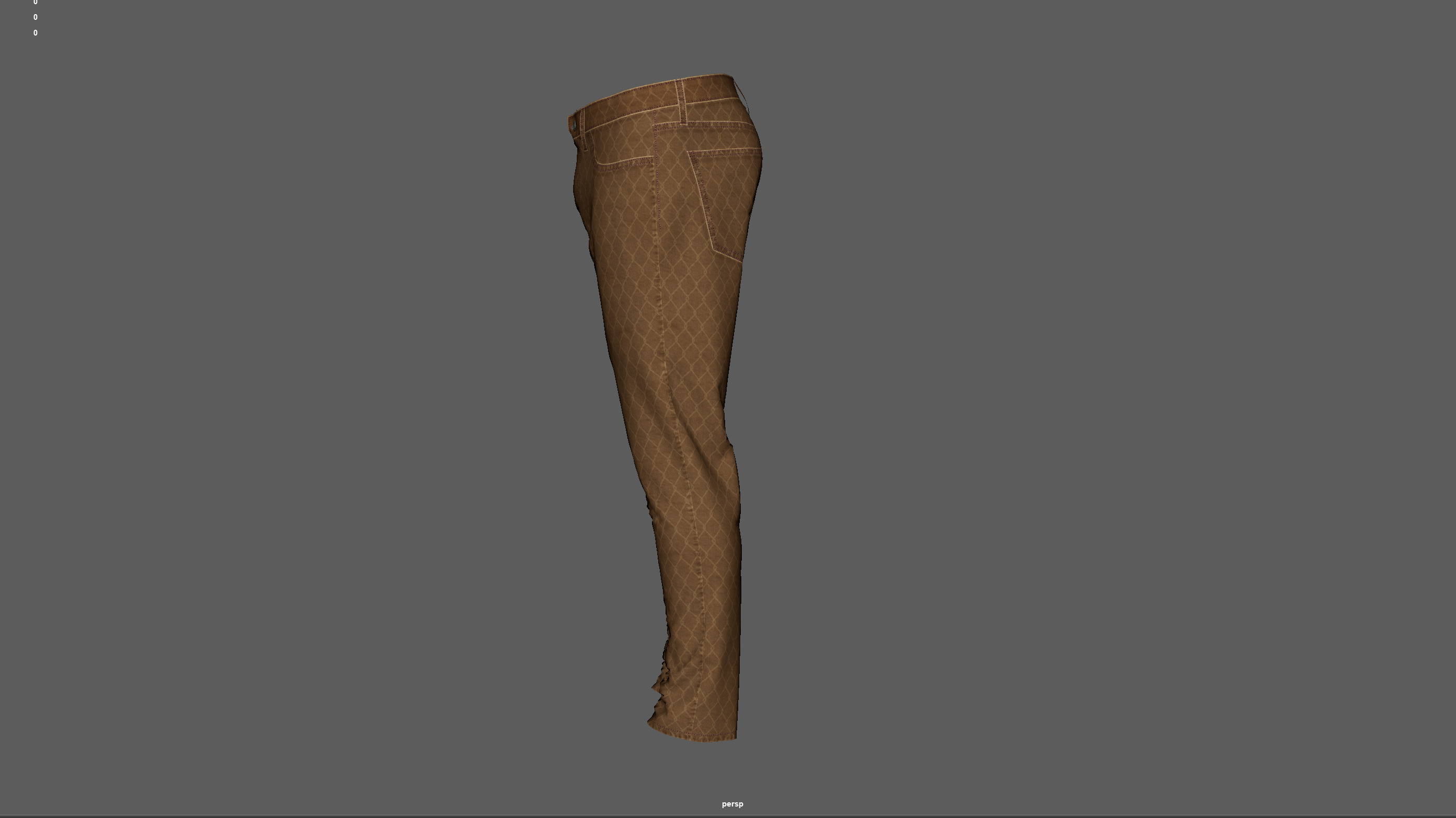 Denim Pant for Men PBR Low-poly Low-poly 3D model_5