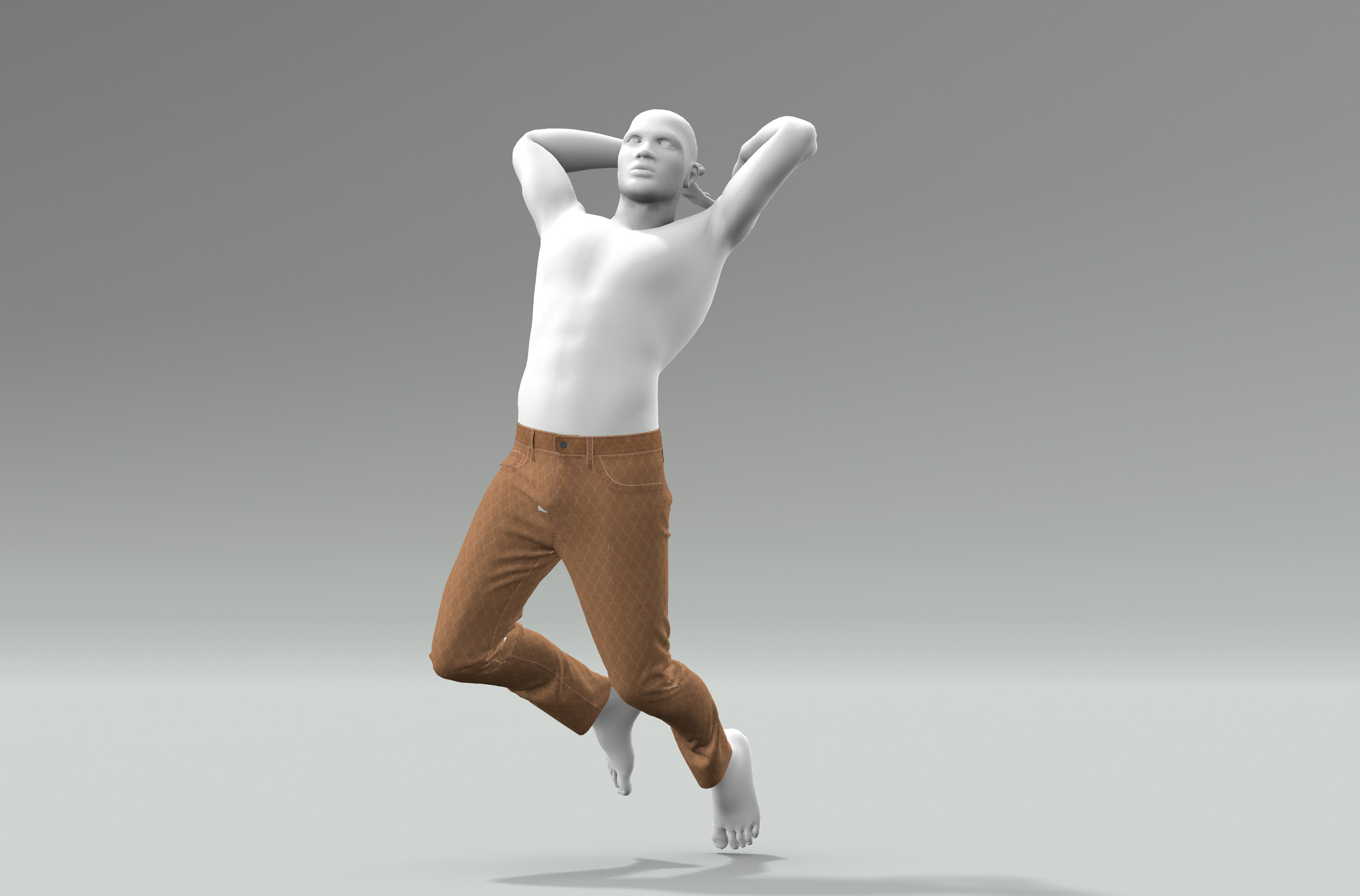 Denim Pant for Men PBR Low-poly Low-poly 3D model_16