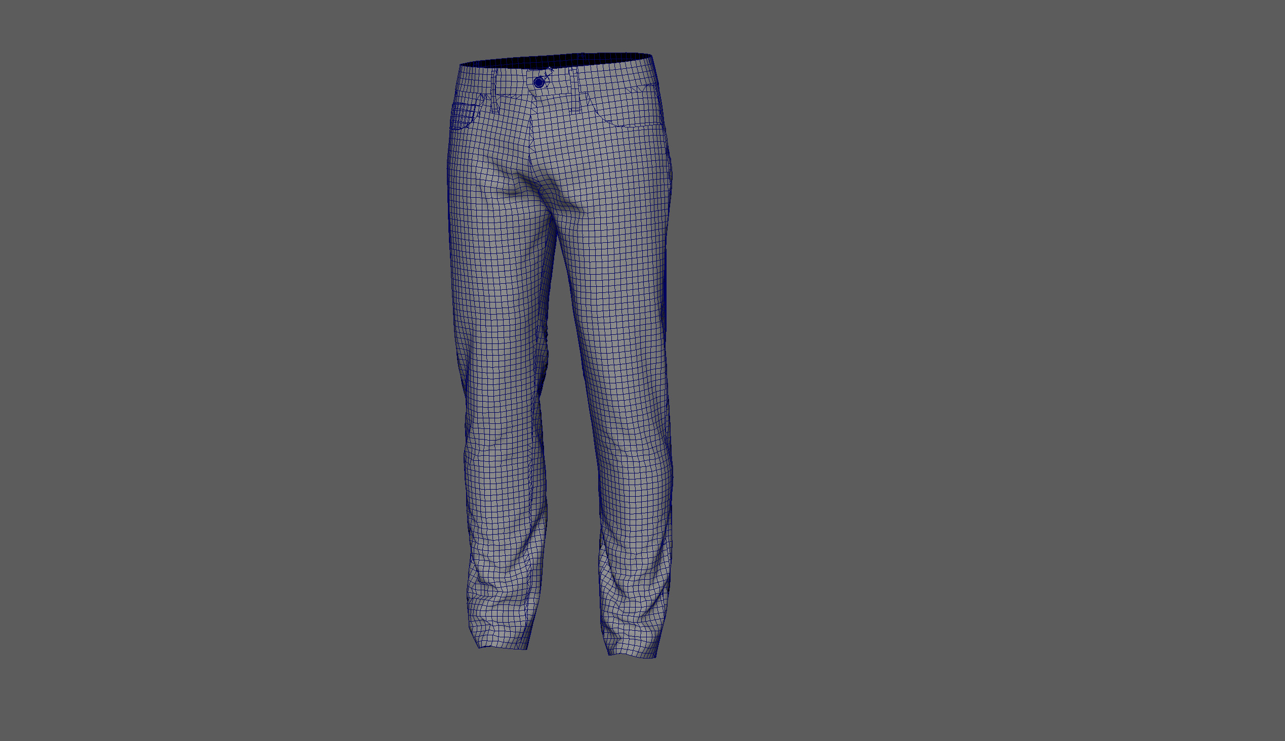Denim Pant for Men PBR Low-poly Low-poly 3D model_9