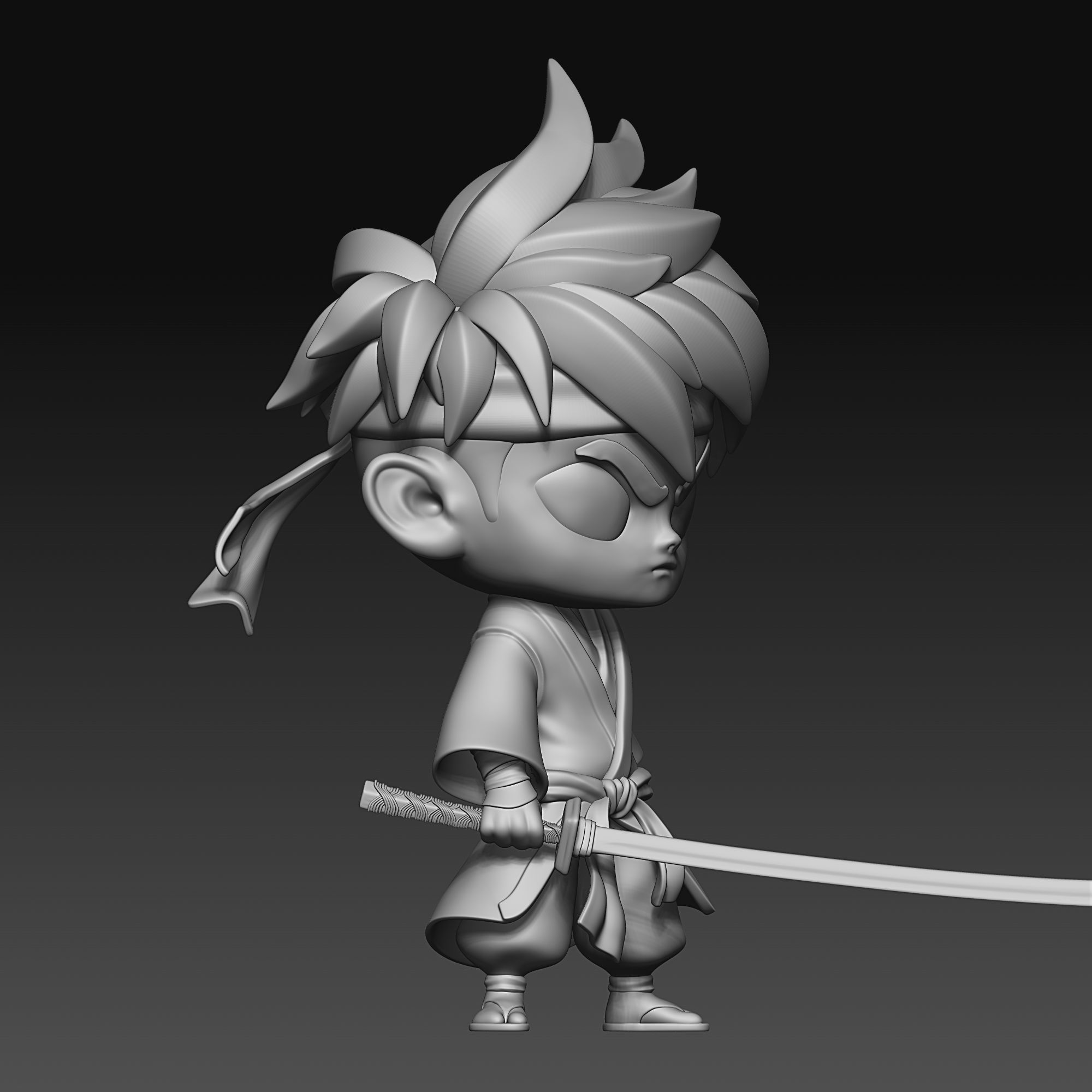 Samurai - chibi - 010 3D print model_7