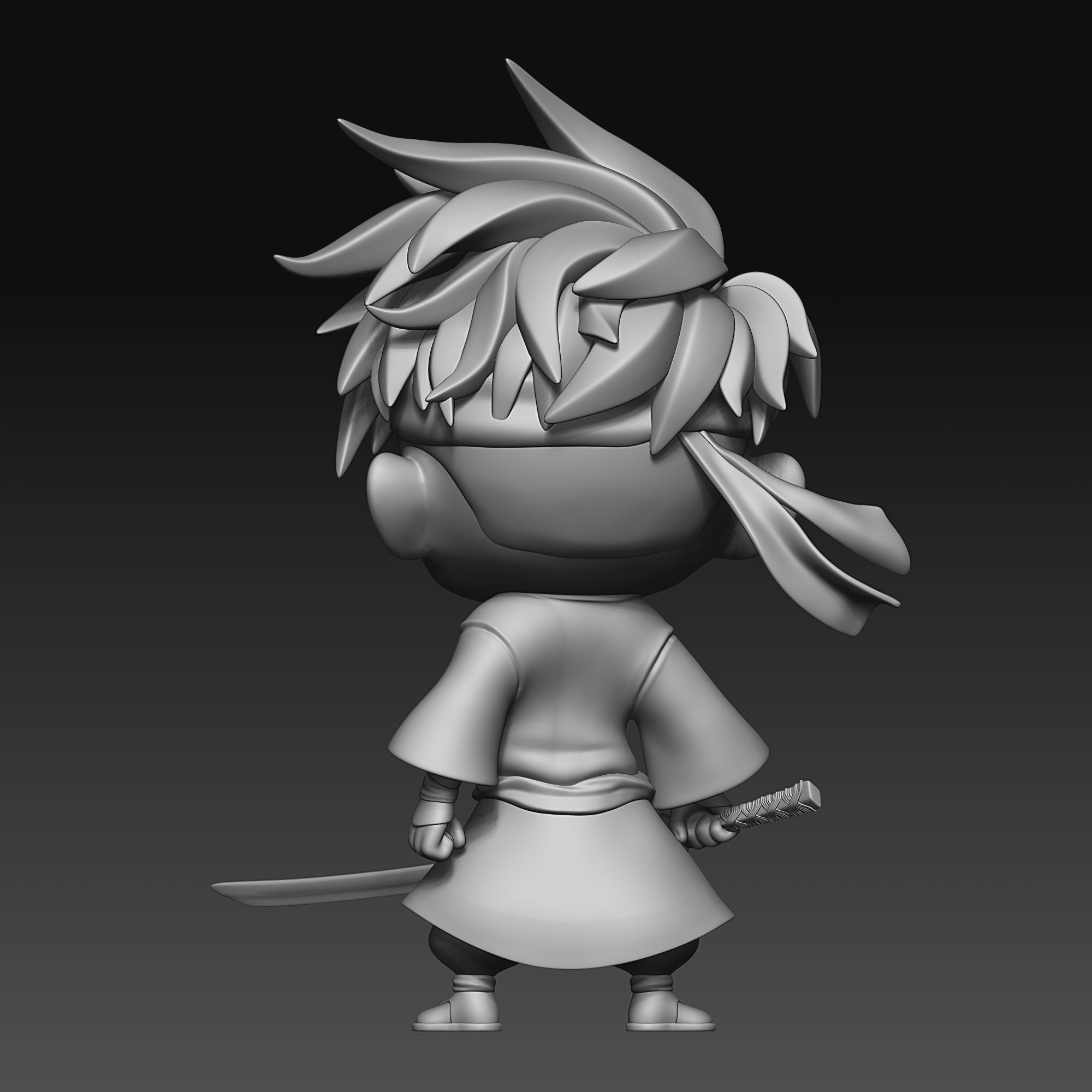 Samurai - chibi - 010 3D print model_4