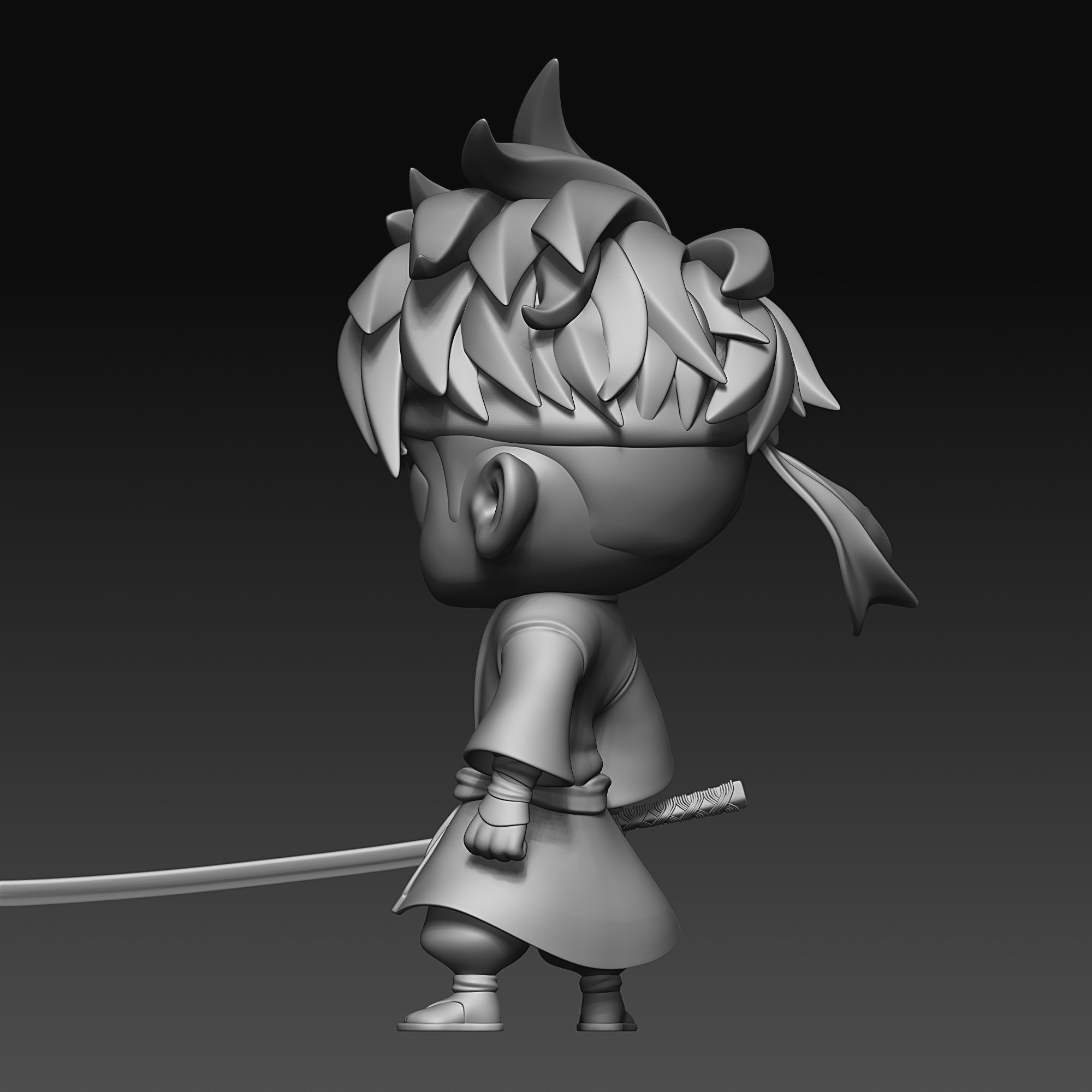 Samurai - chibi - 010 3D print model_3