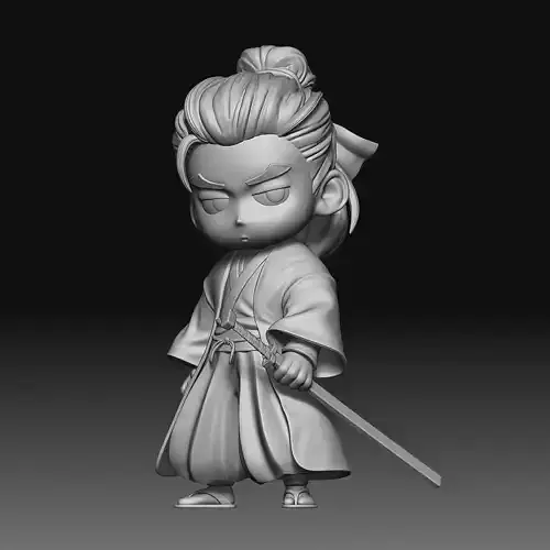 Samurai - chibi - 020 3D print model