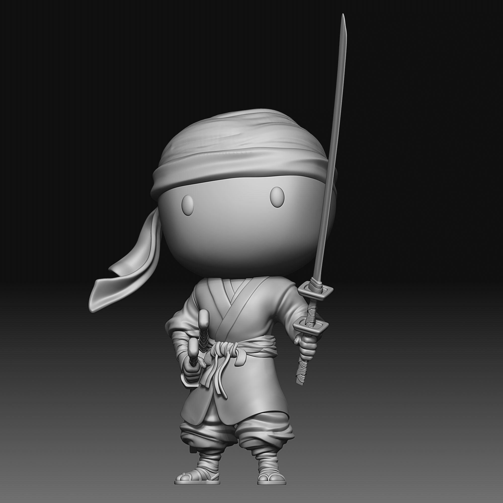 Samurai - chibi - 040 3D print model_1