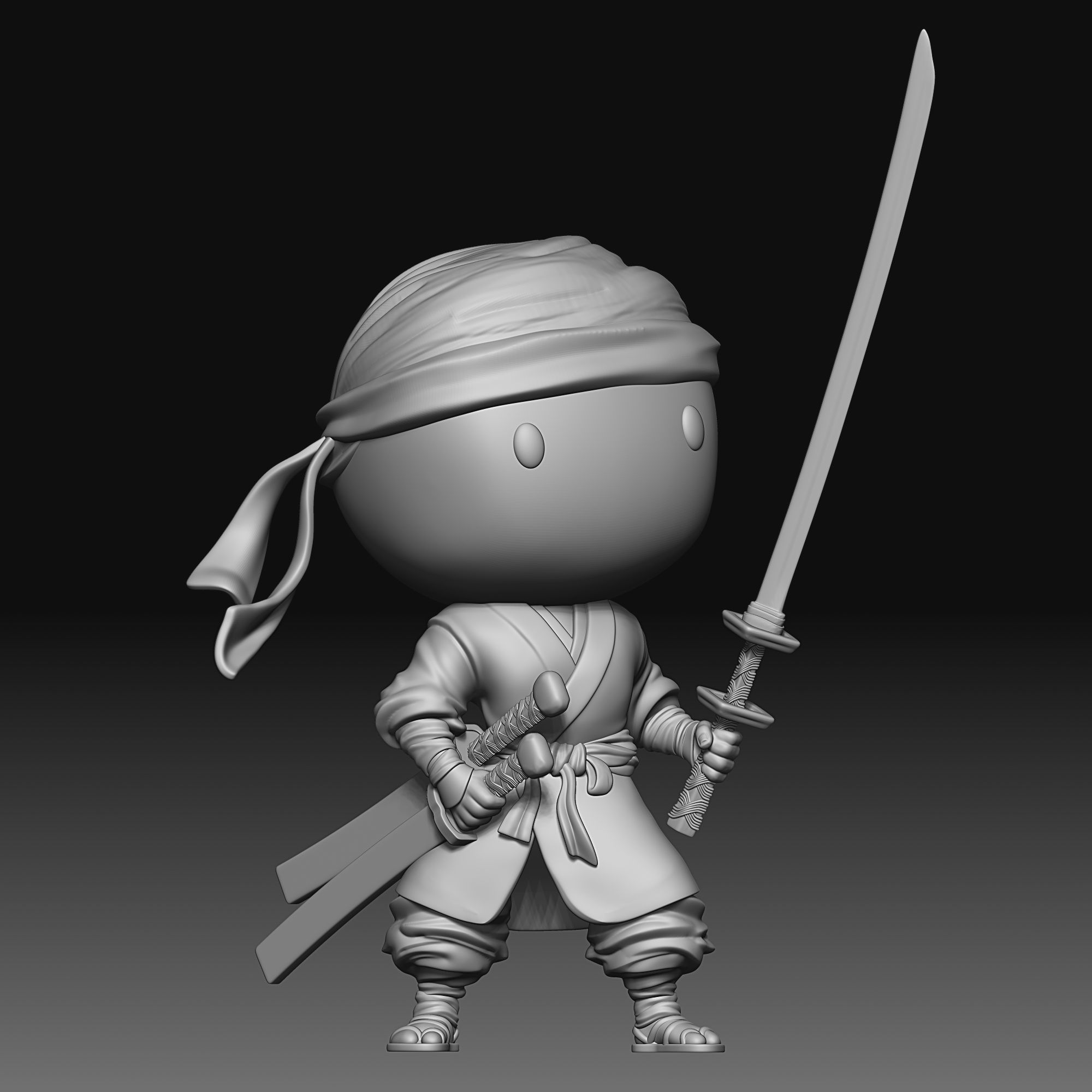 Samurai - chibi - 040 3D print model_8