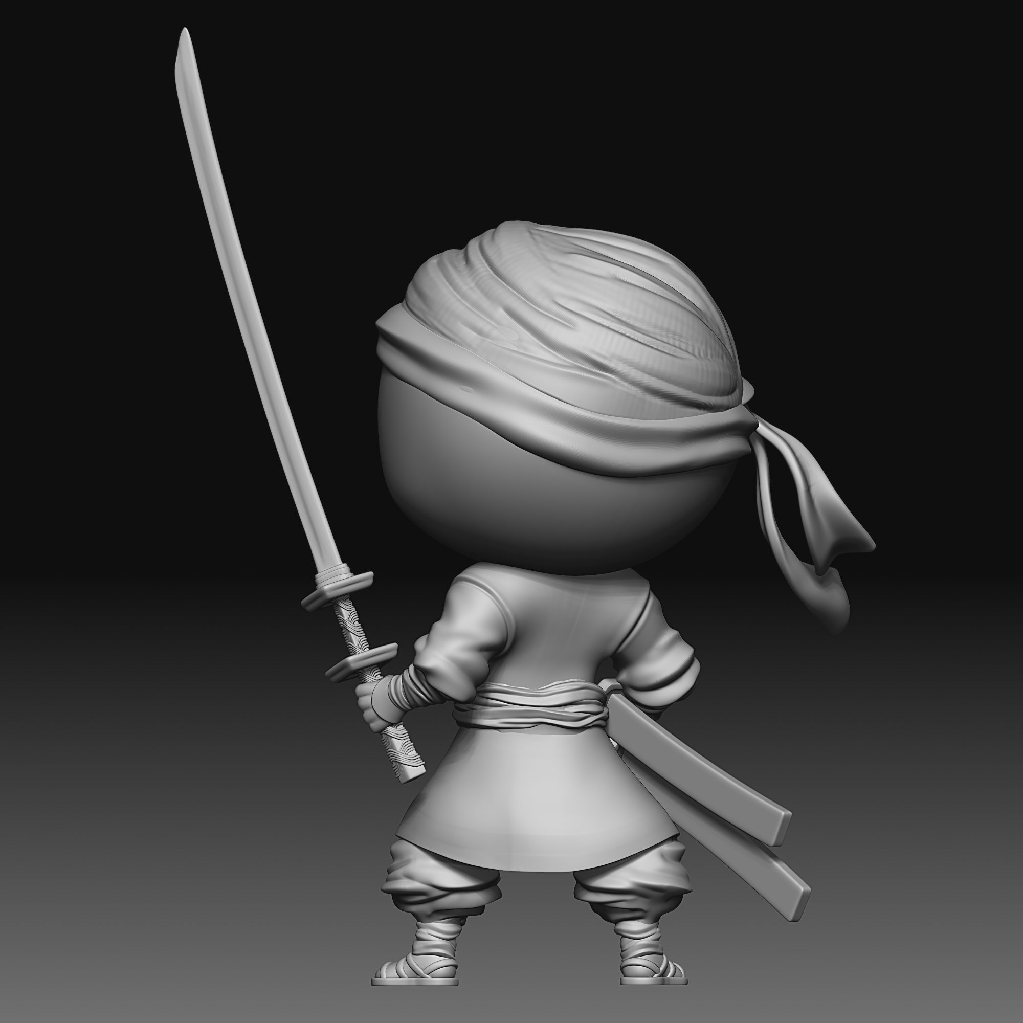 Samurai - chibi - 040 3D print model_4