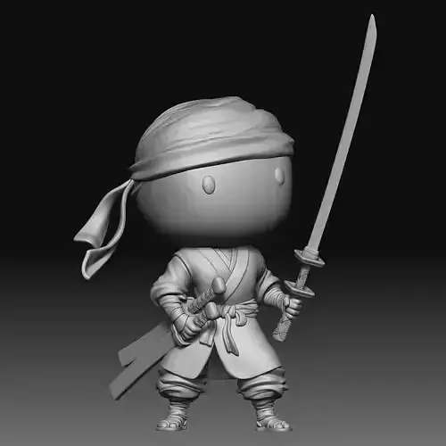 Samurai - chibi - 040 3D print model