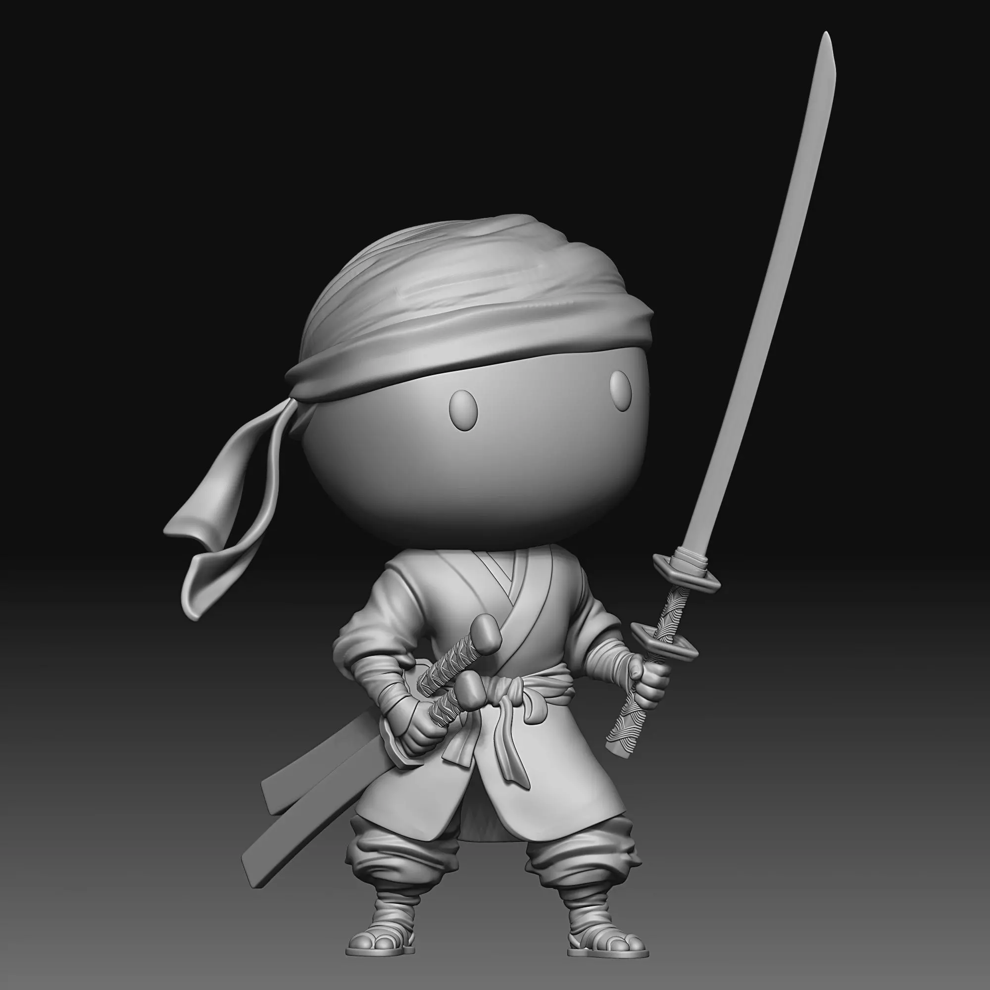 Samurai - chibi - 040 3D print model_0
