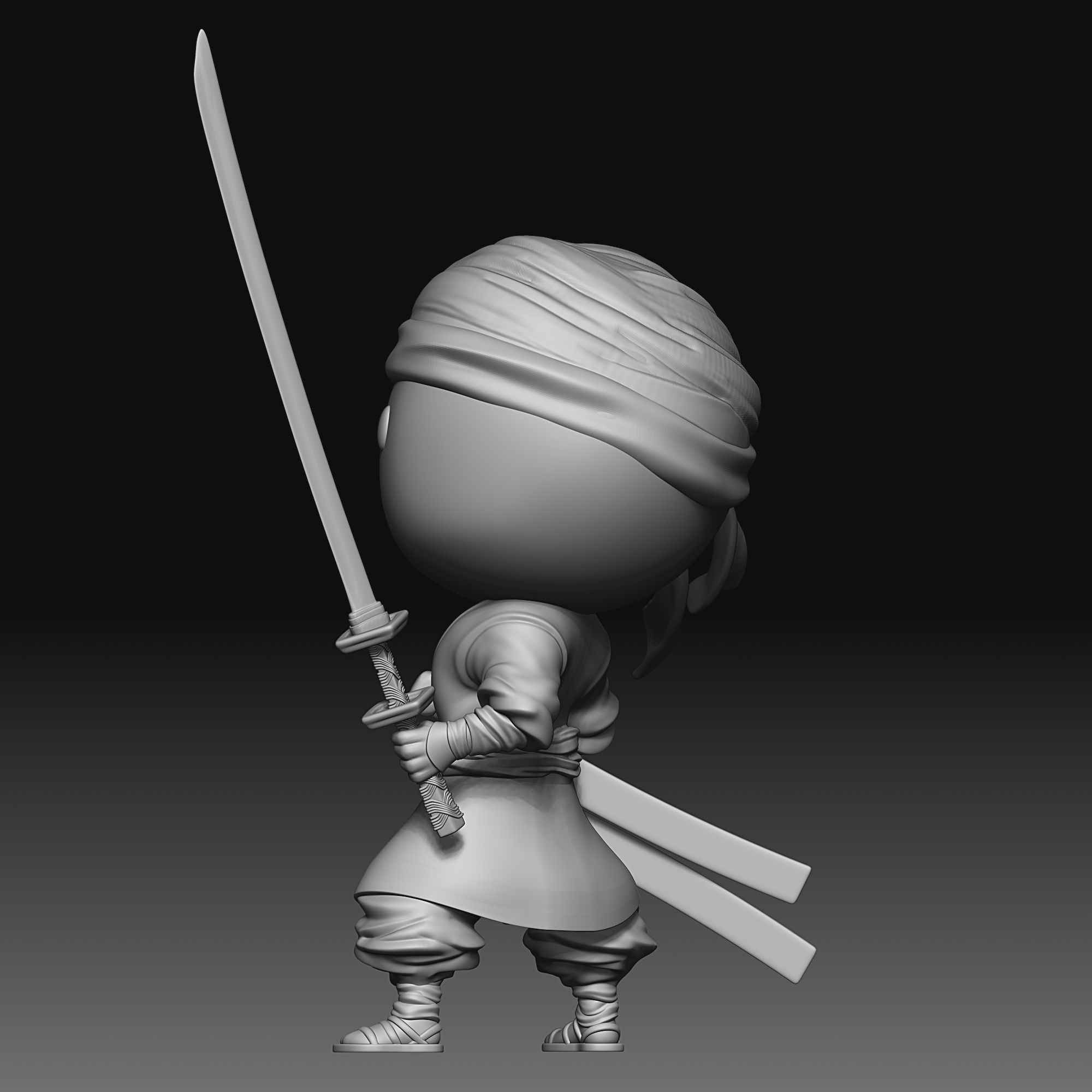 Samurai - chibi - 040 3D print model_3