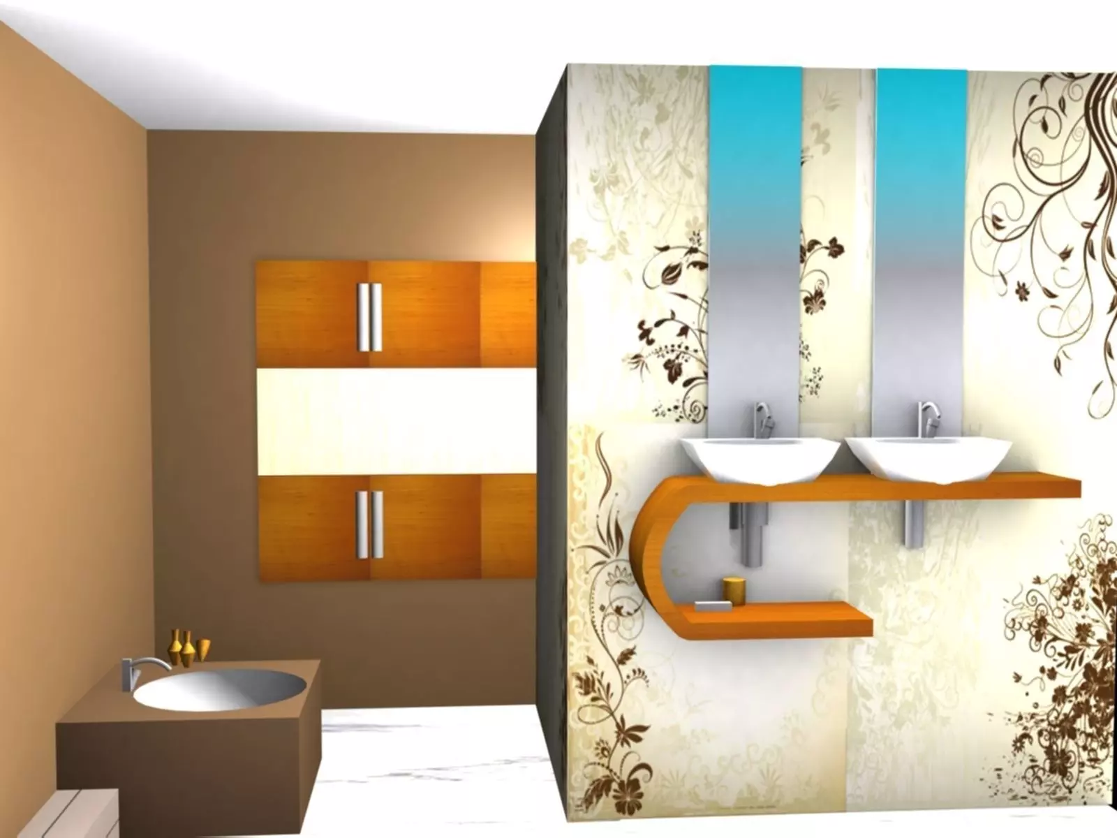 Washroom model bathroom design Free low-poly 3D model_0