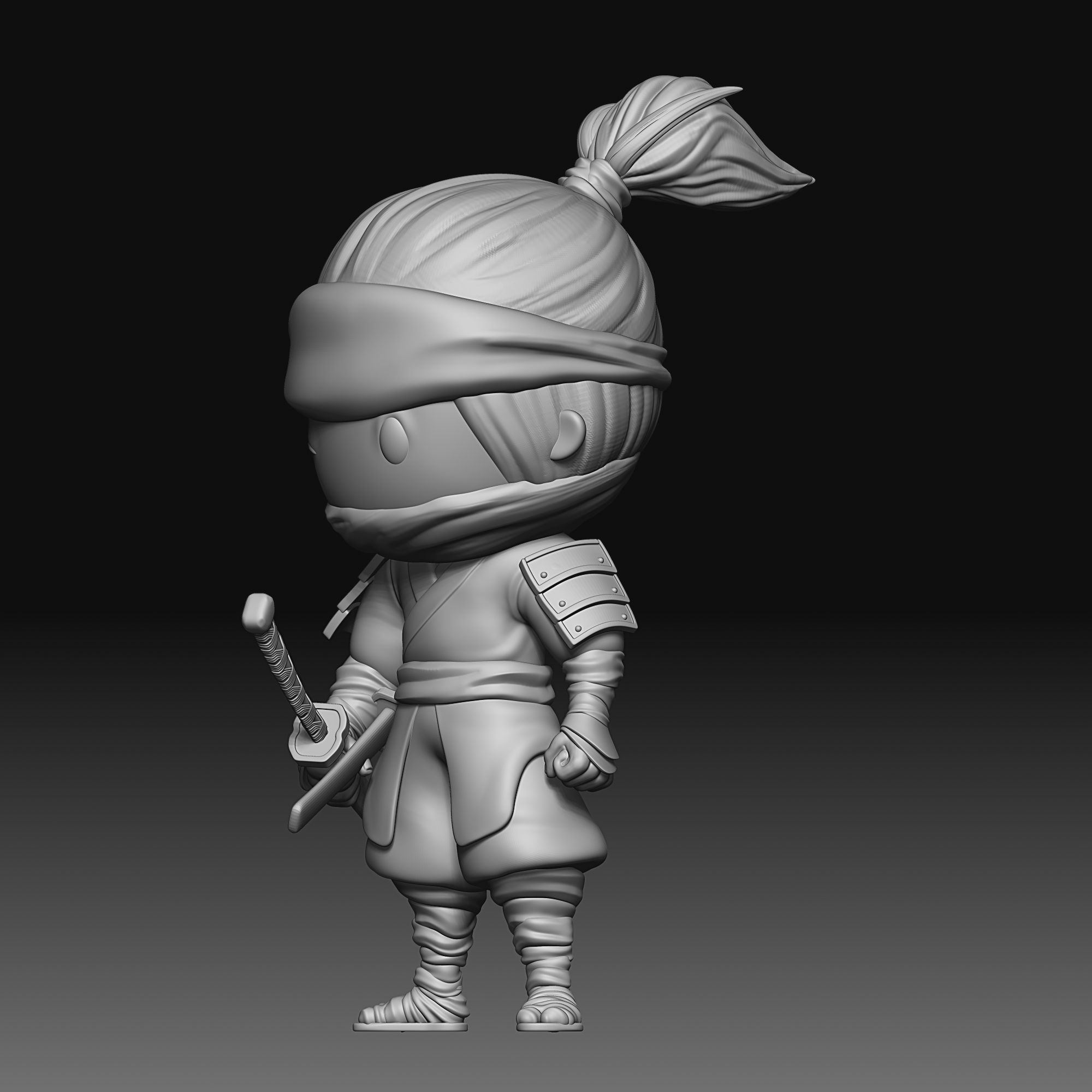Samurai - chibi - 050 3D print model_2
