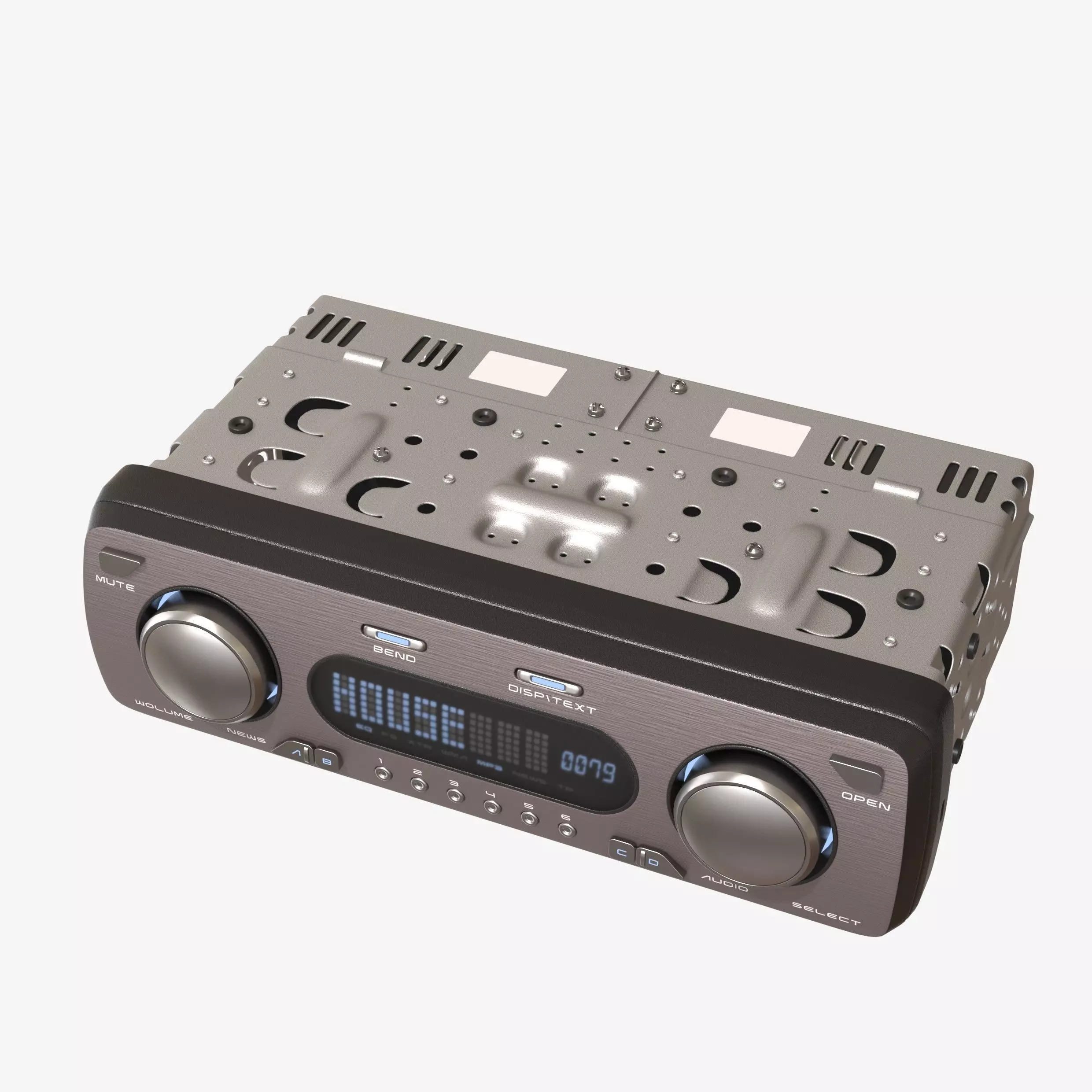Car Radio 3D model_0