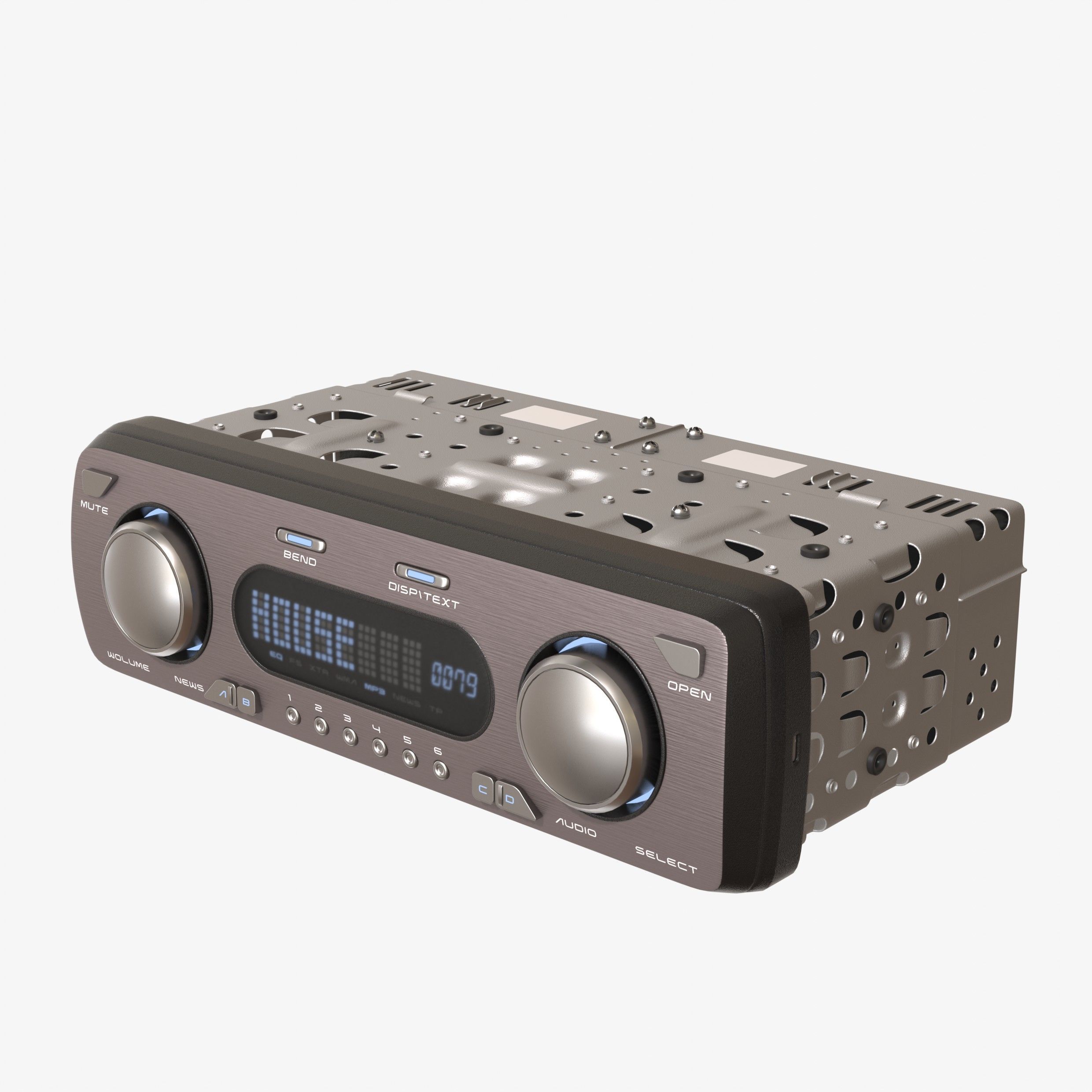 Car Radio 3D model_2