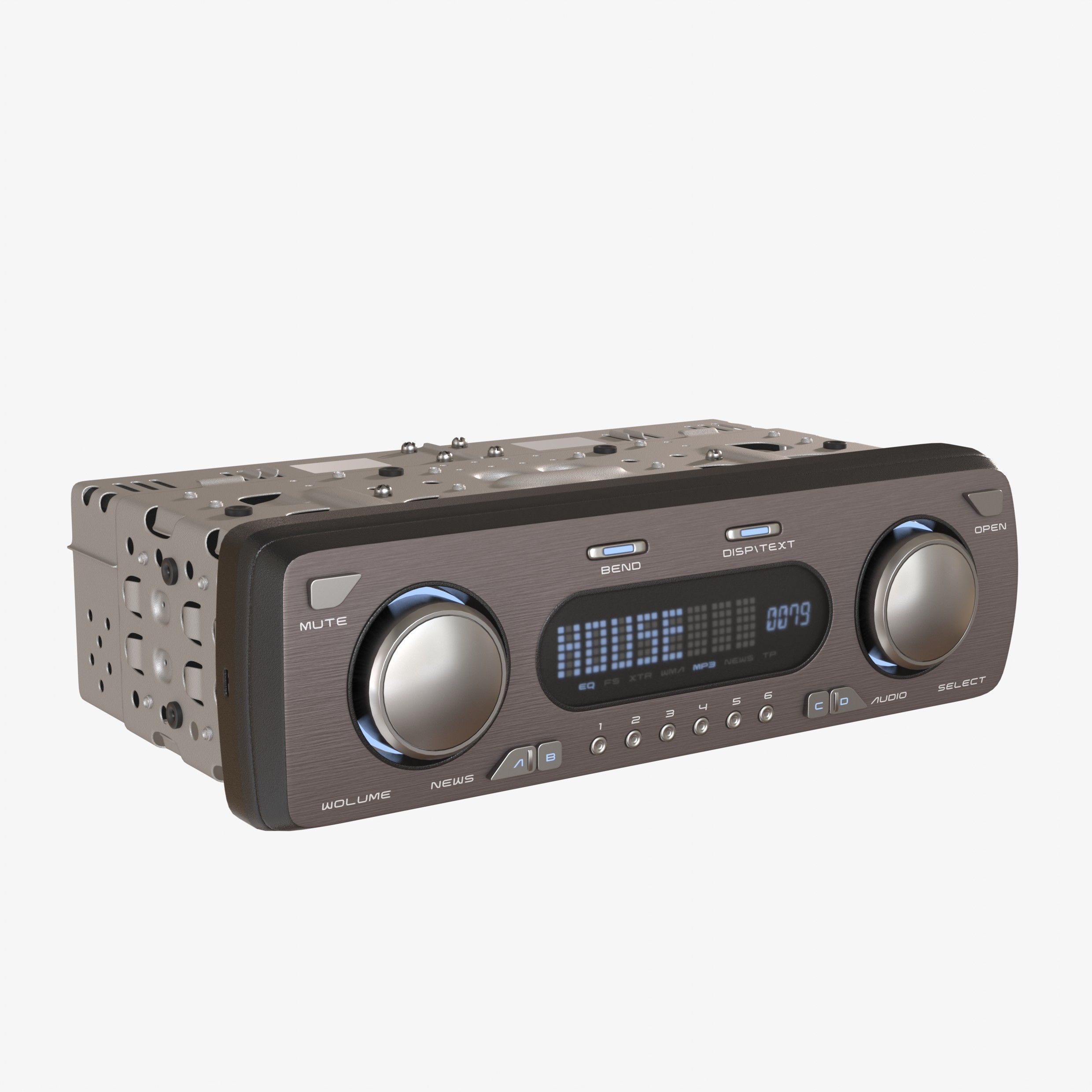 Car Radio 3D model_6